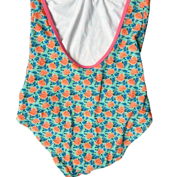 Marc by Marc Jacobs Jerrie Rose One Piece Swimsuit in Pale Jade Multi Size Small - Picture 14 of 15
